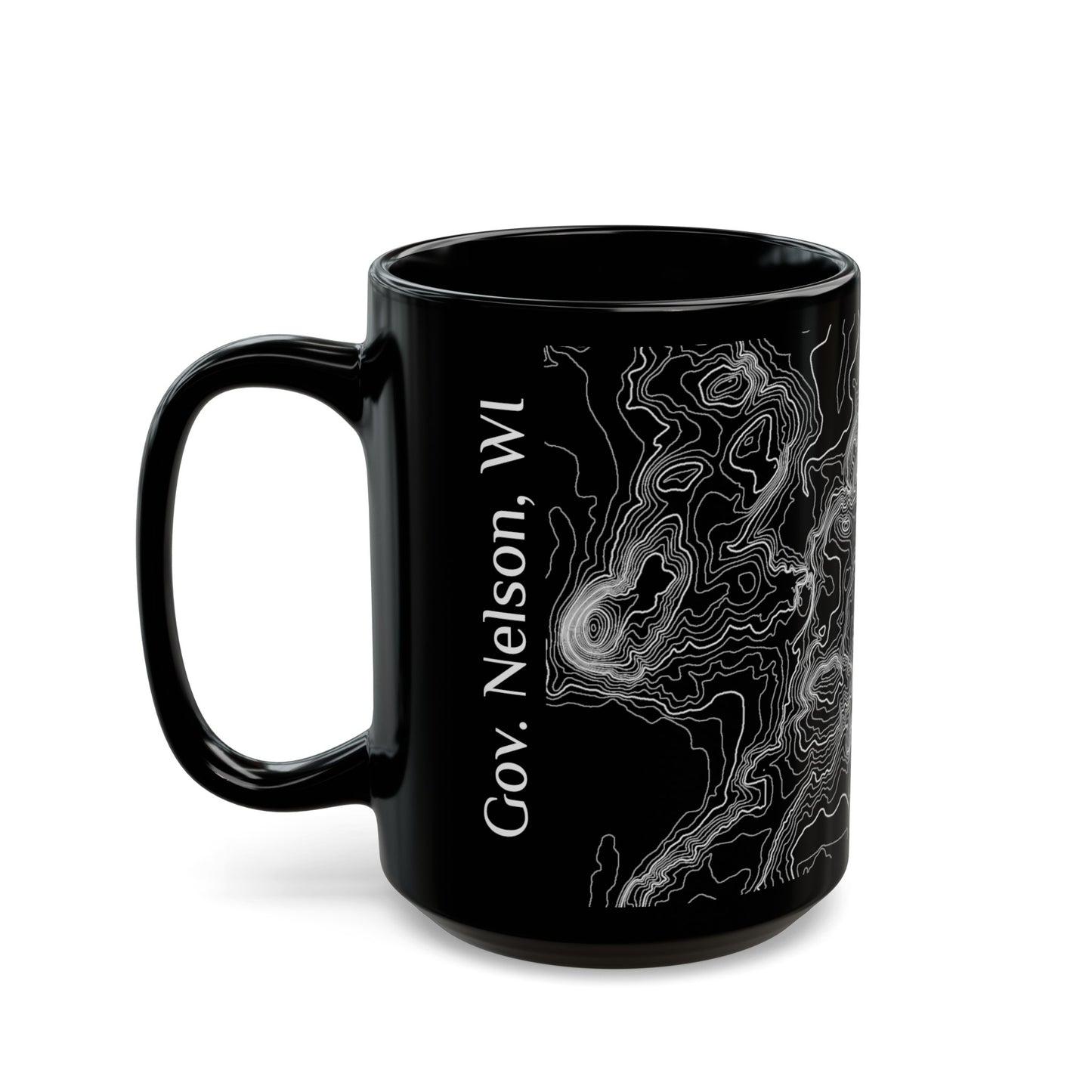 Gov. Nelson, WI Black Mug 15 oz.