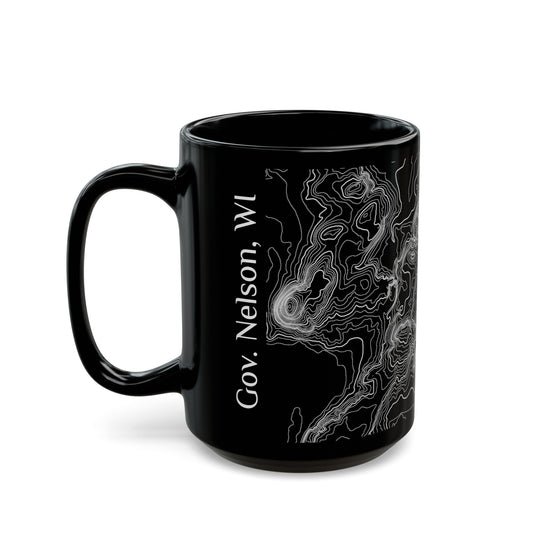 Gov. Nelson, WI Black Mug 15 oz.