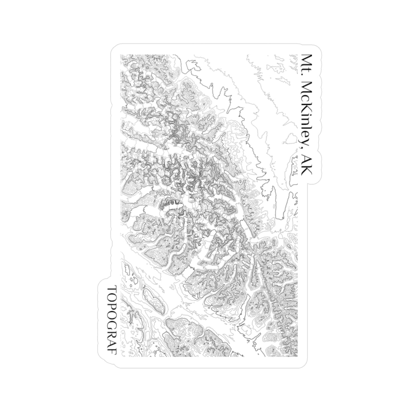 Mt. McKinley, AK Vinyl Decal