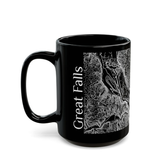 Great Falls Black Mug 15 oz.