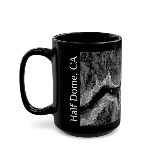 Half Dome, CA Black Mug 15 oz.