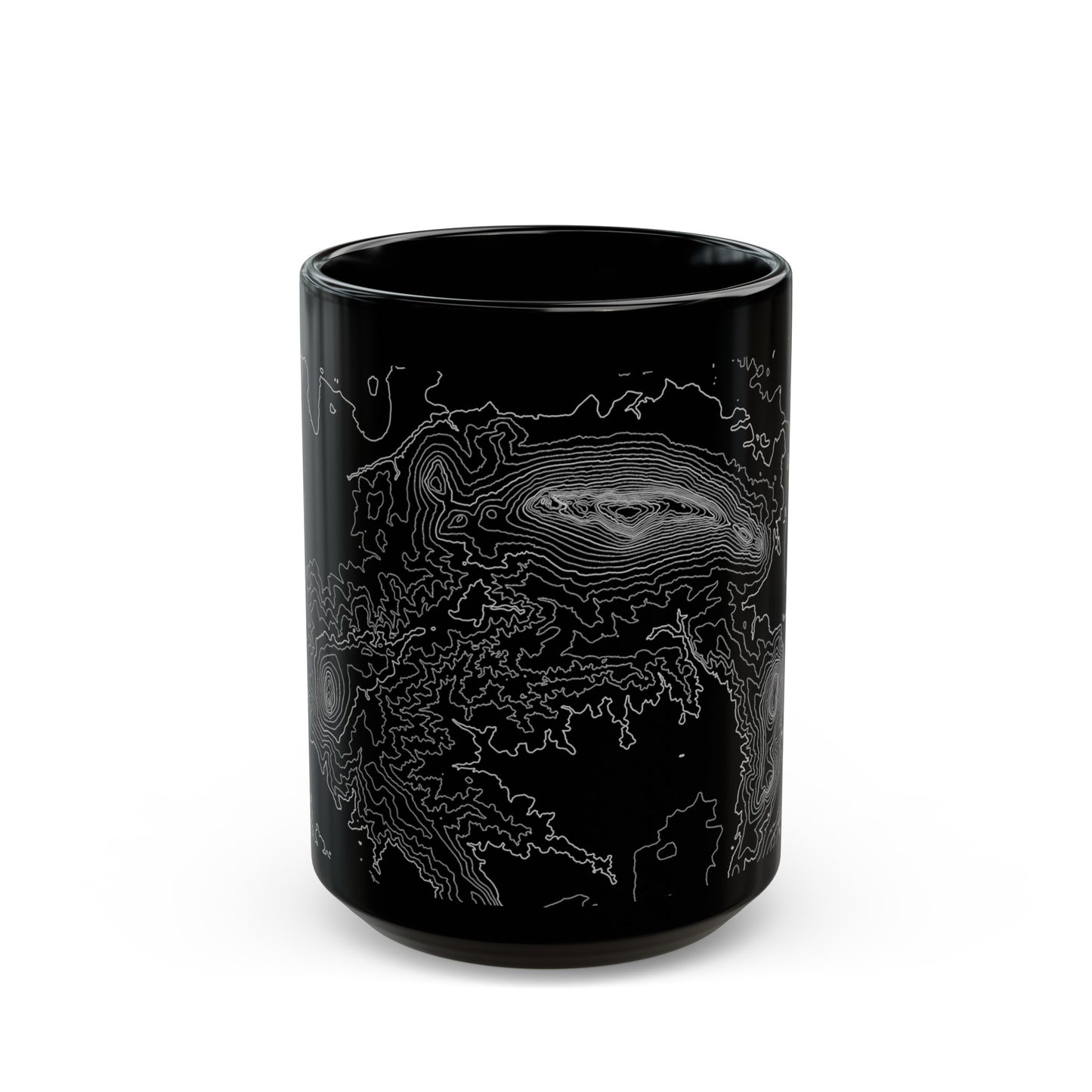 Rib Mountain, WI Black Mug 15 oz.