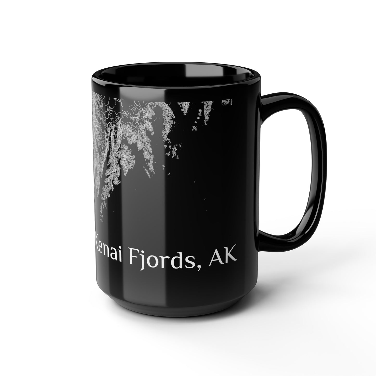 Kenai Fjords, AK Black Mug 15 oz.