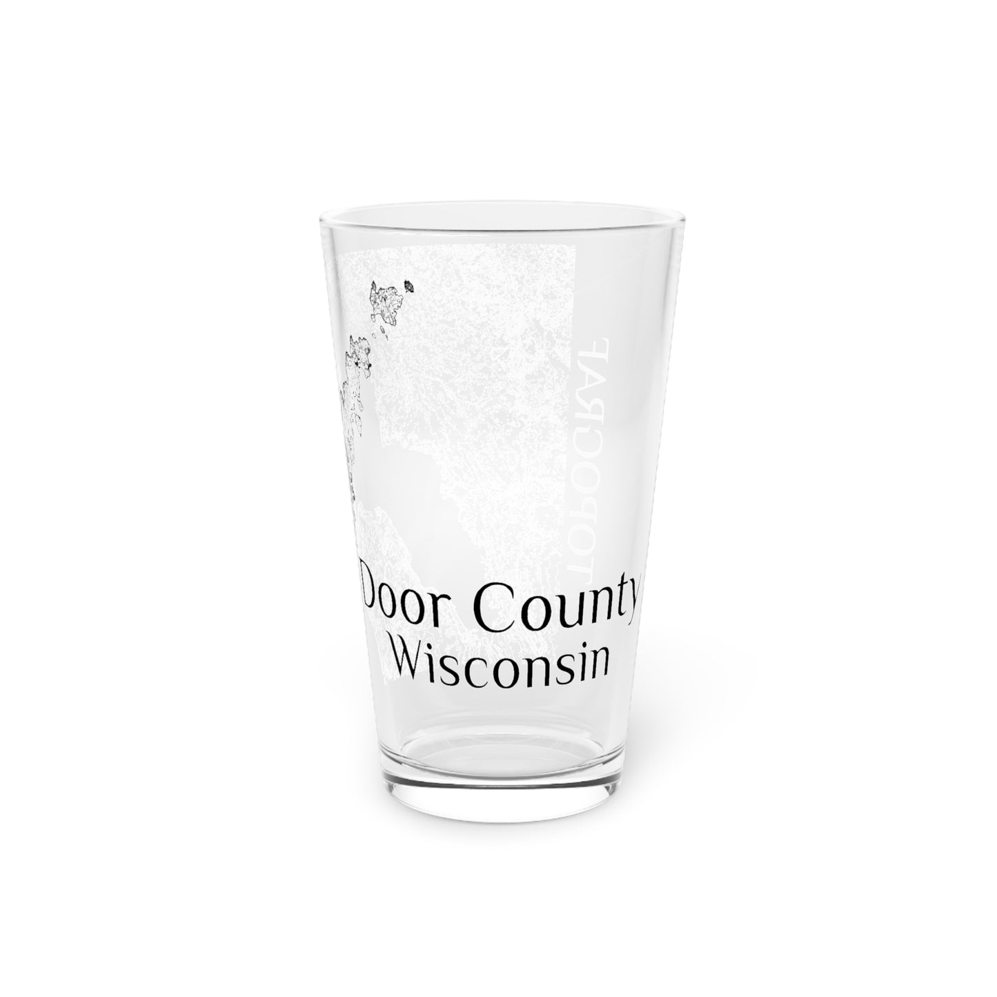 Door County, WI Pint Glass, 16oz