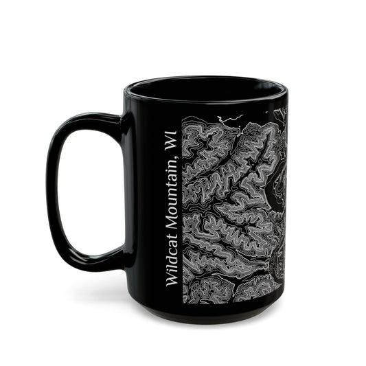 Wildcat Mountain, WI Black Mug 15 oz.