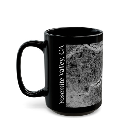 Yosemite Valley, CA Black Mug 15 oz.