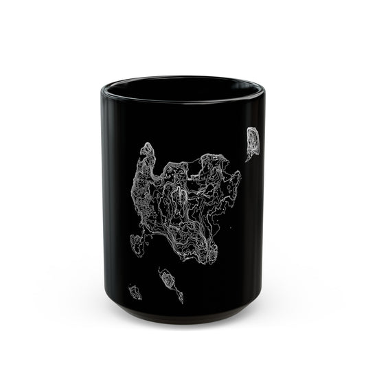 Washington Island, WI Black Mug 15 oz.