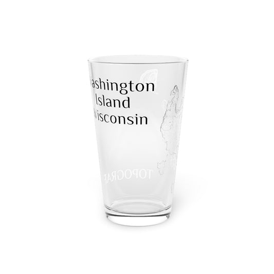 Washington Island, WI Pint Glass, 16oz