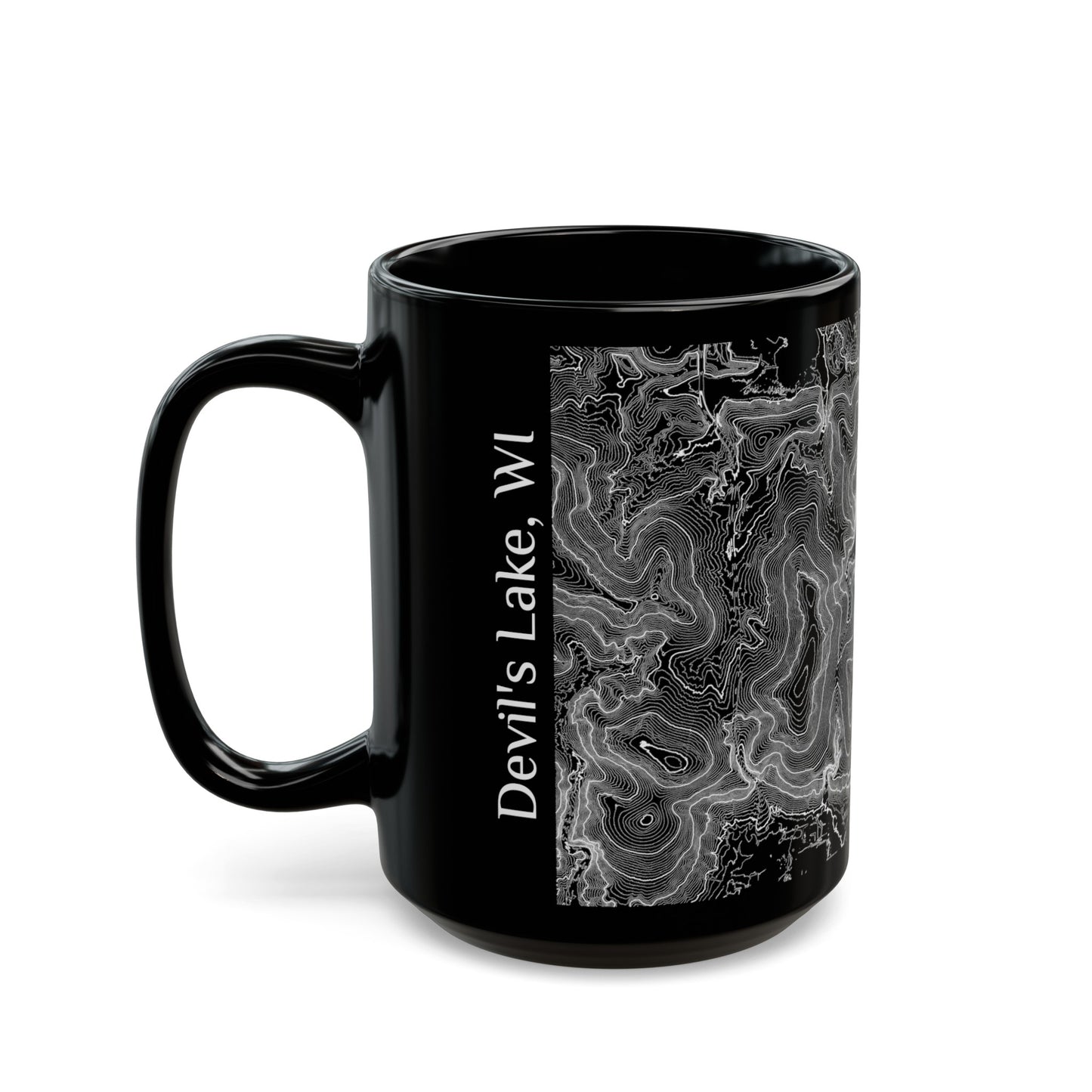 Devil's Lake, WI Black Mug 15 oz.