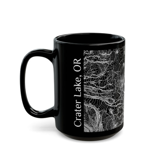 Crater Lake, OR Black Mug 15 oz.