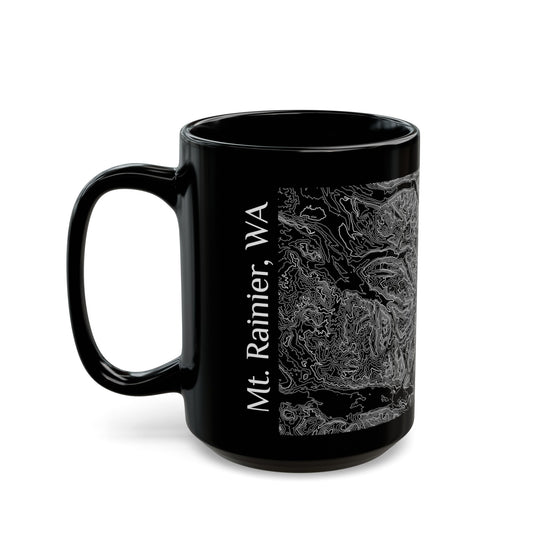 Mt. Rainier, WA Black Mug 15 oz.