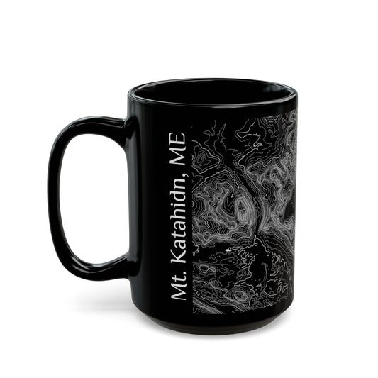 Mt. Katahdin, ME Black Mug 15 oz.