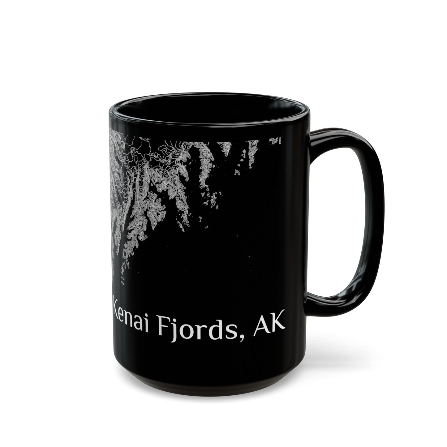 Kenai Fjords, AK Black Mug 15 oz.