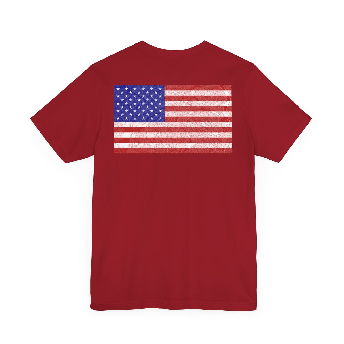 Flag & Map Tee - Unisex Jersey Short Sleeve Shirt