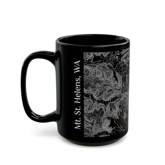 Mt. St. Helens, WA Black Mug 15 oz.