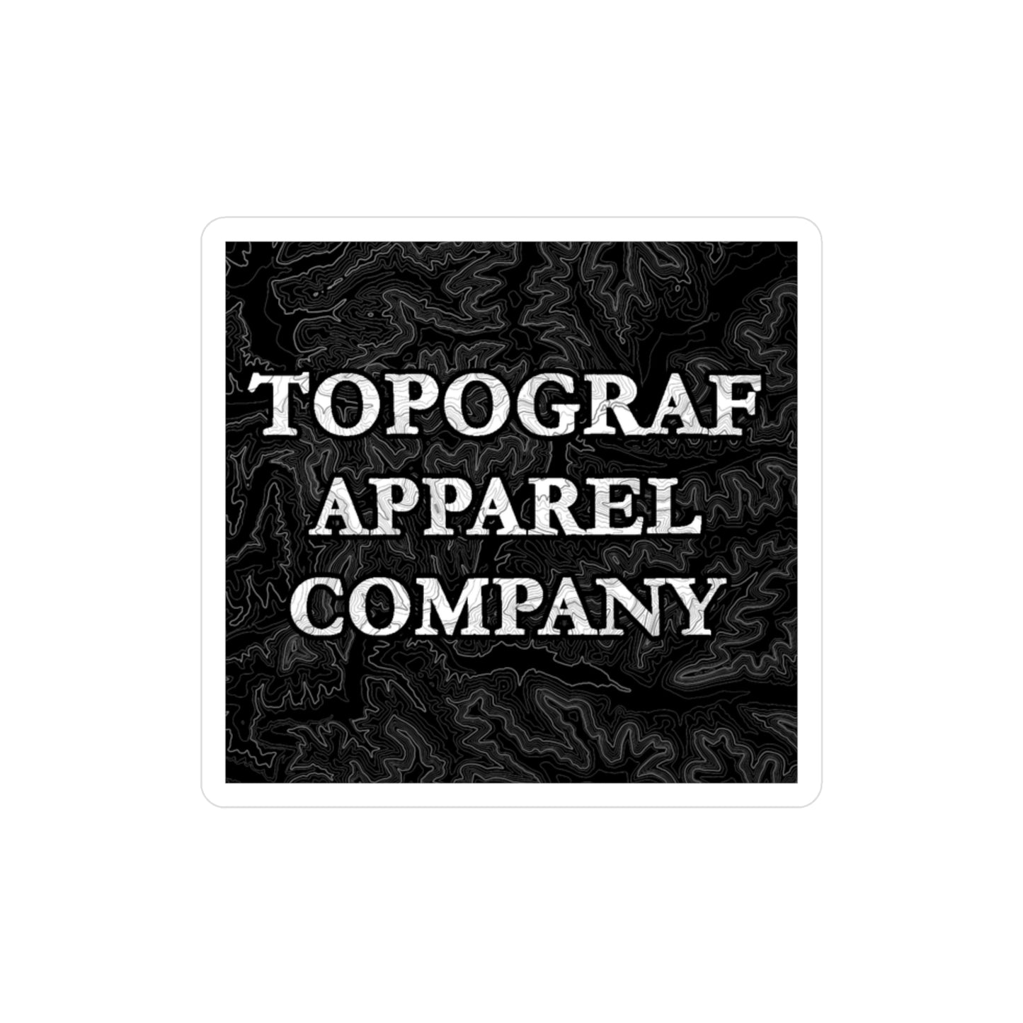 TOPOGRAF Apparel Co. Vinyl Decal