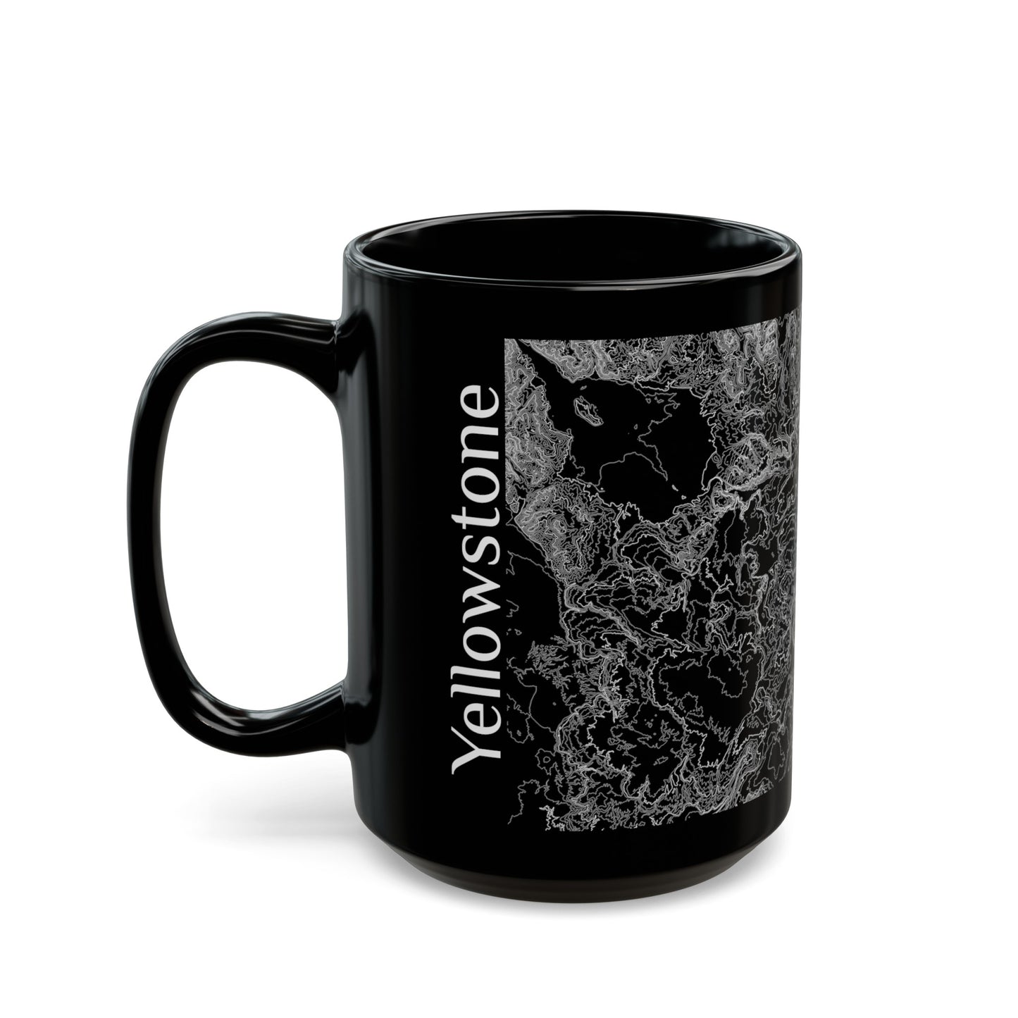 Yellowstone, WY Black Mug 15 oz.