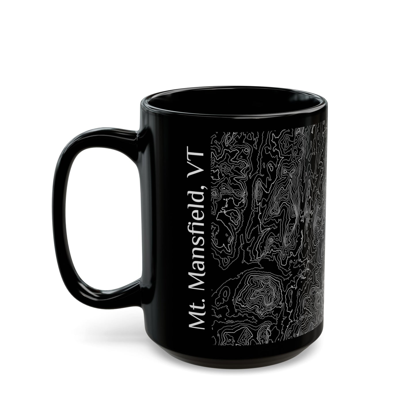 Mt. Mansfield, VT Black Mug 15 oz.