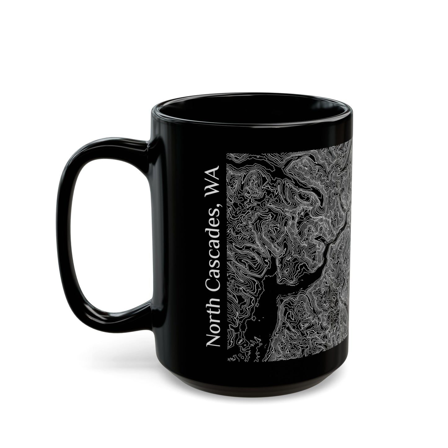 North Cascades, WA Black Mug 15 oz.