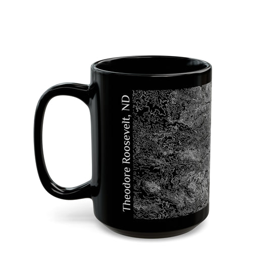 Theodore Roosevelt, ND Black Mug 15 oz.