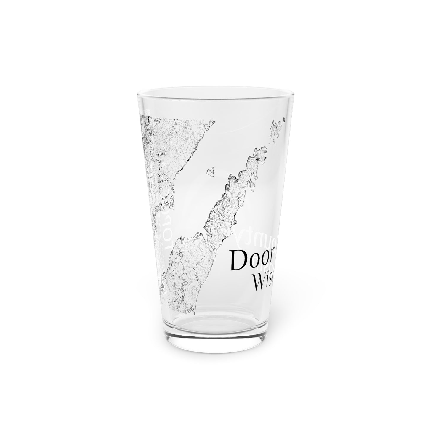 Door County, WI Pint Glass, 16oz