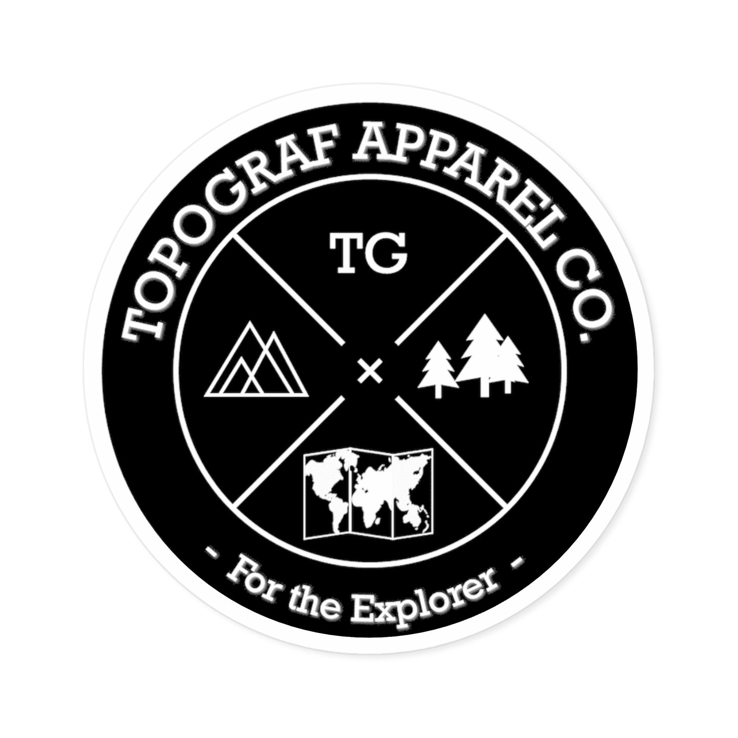 Topograf Logo Sticker - Round