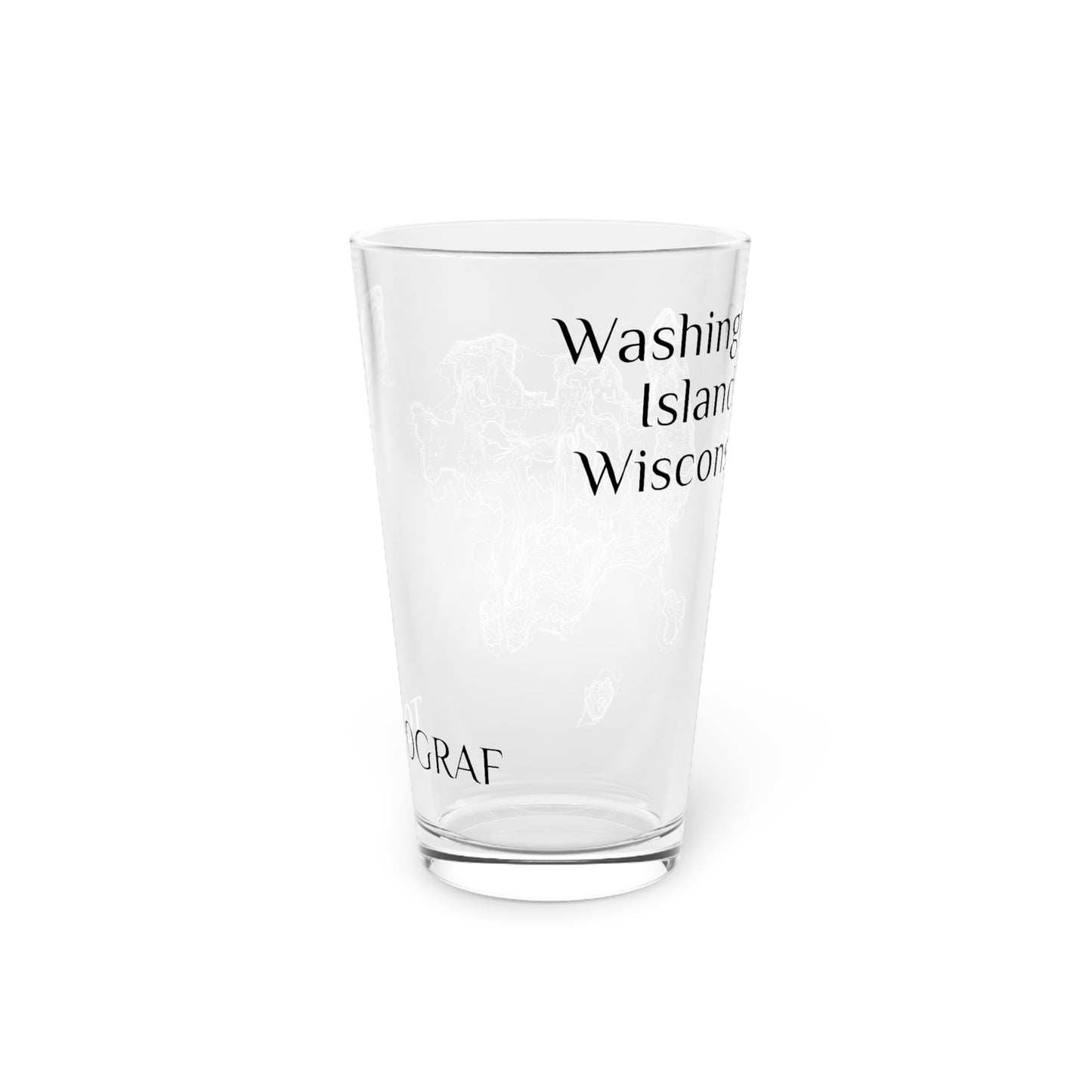 Washington Island, WI Pint Glass, 16oz