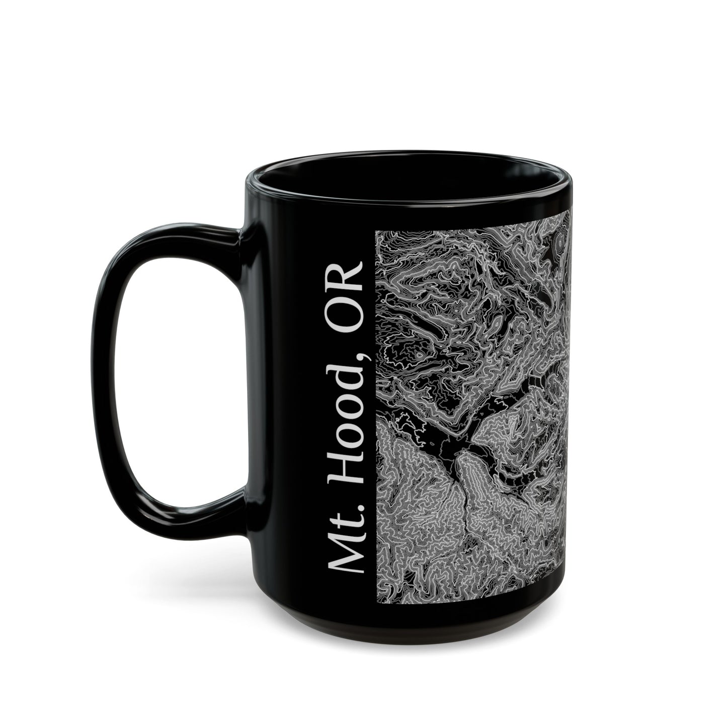 Mt. Hood, OR Black Mug 15 oz.