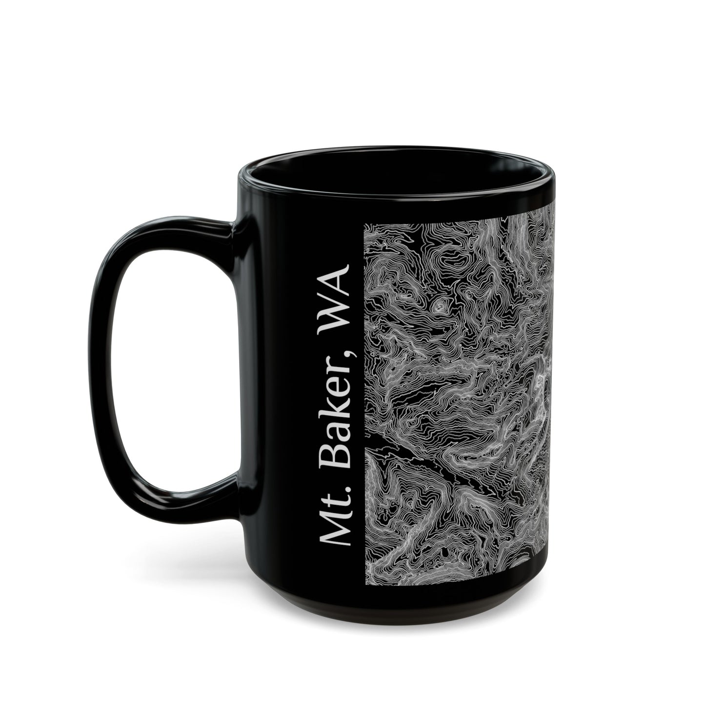 Mt. Baker, WA Black Mug 15 oz.