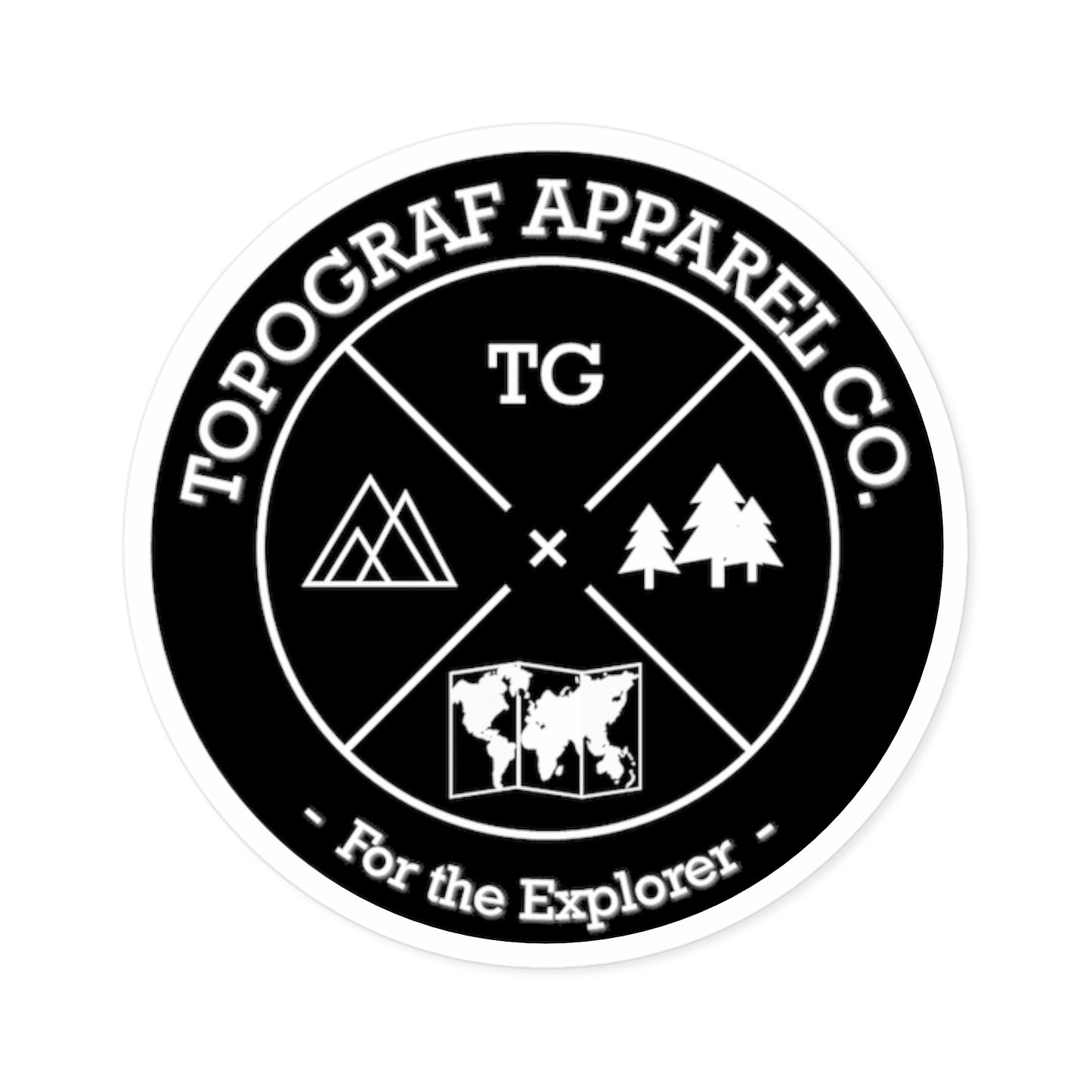 Topograf Logo Sticker - Round