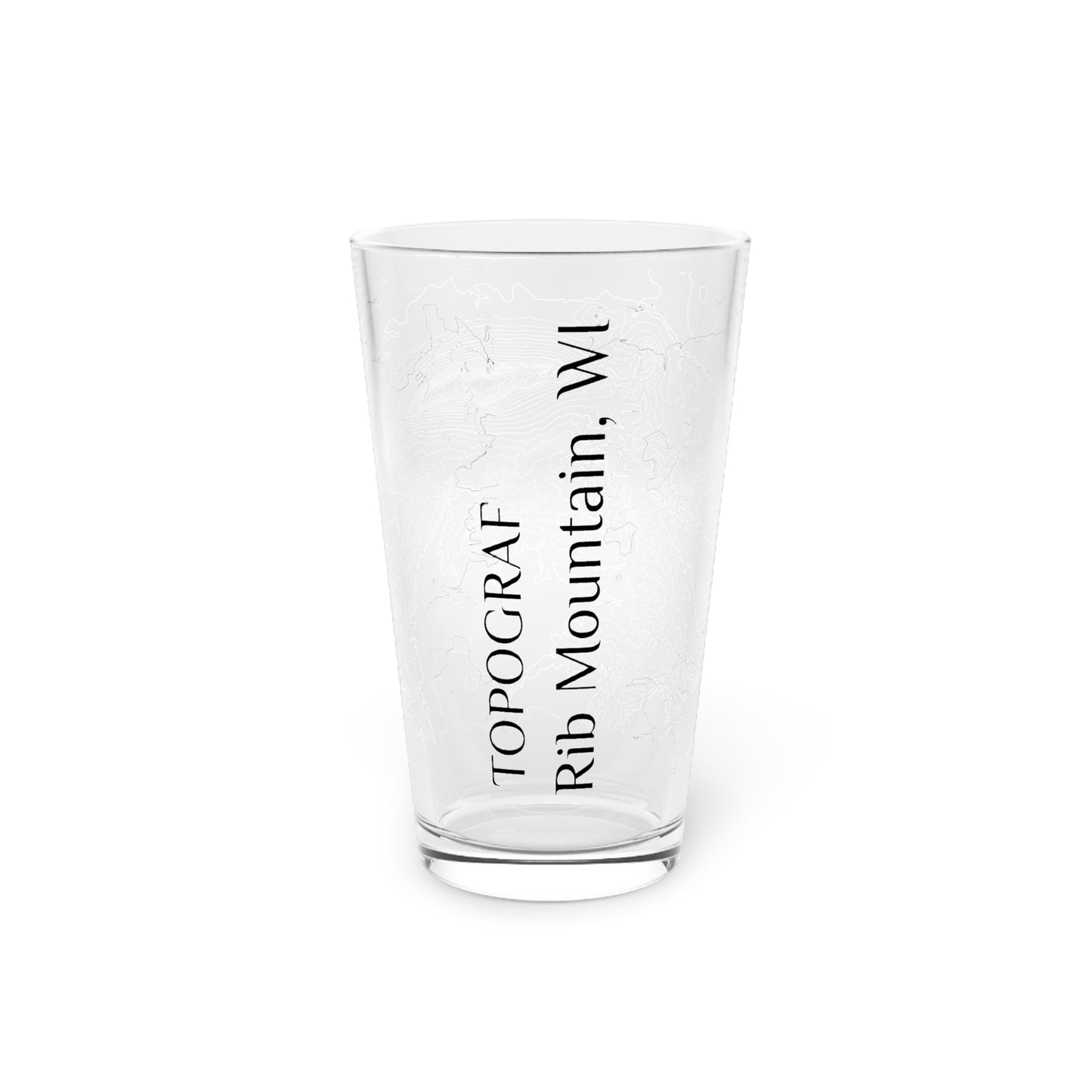 Rib Mountain, WI Pint Glass, 16oz