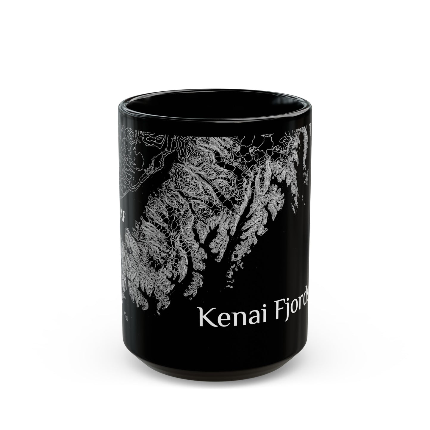 Kenai Fjords, AK Black Mug 15 oz.