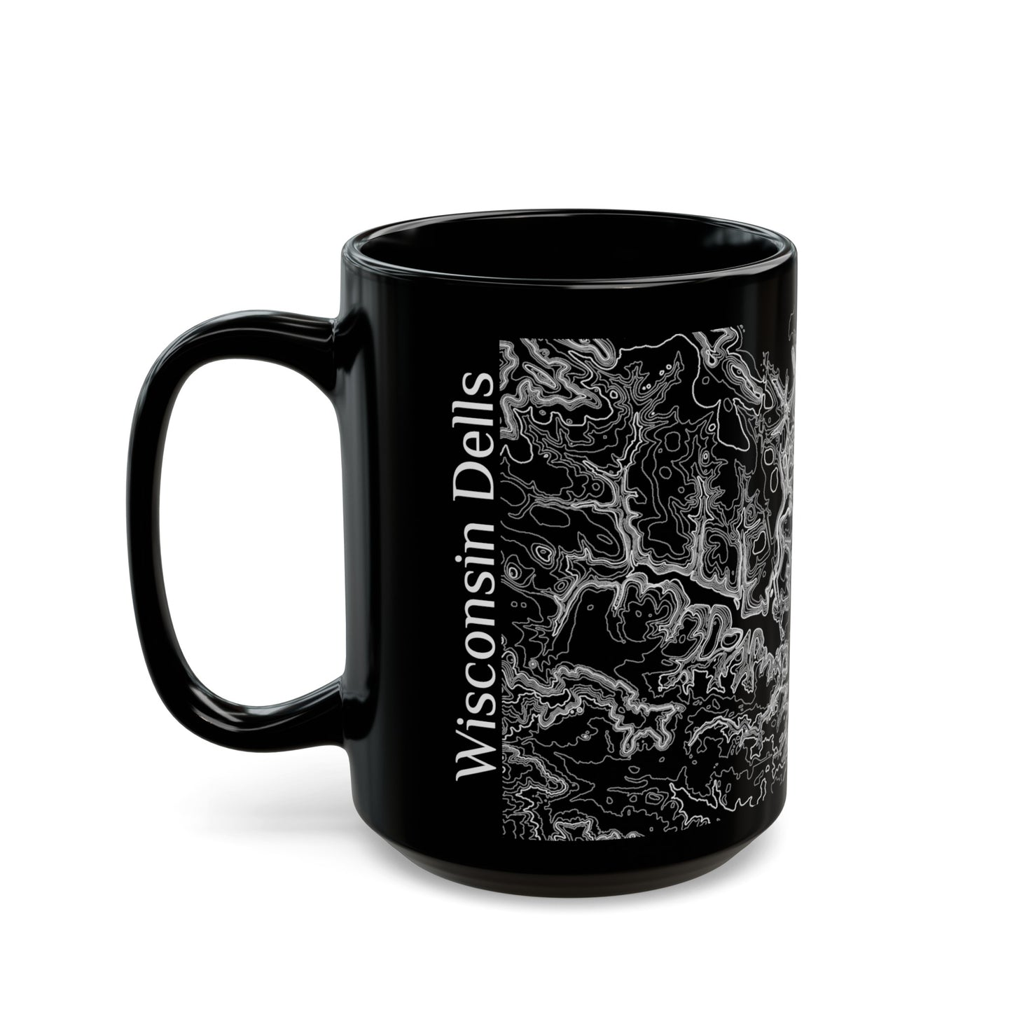 Wisconsin Dells Black Mug 15 oz.