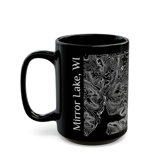 Mirror Lake, WI Black Mug 15 oz.