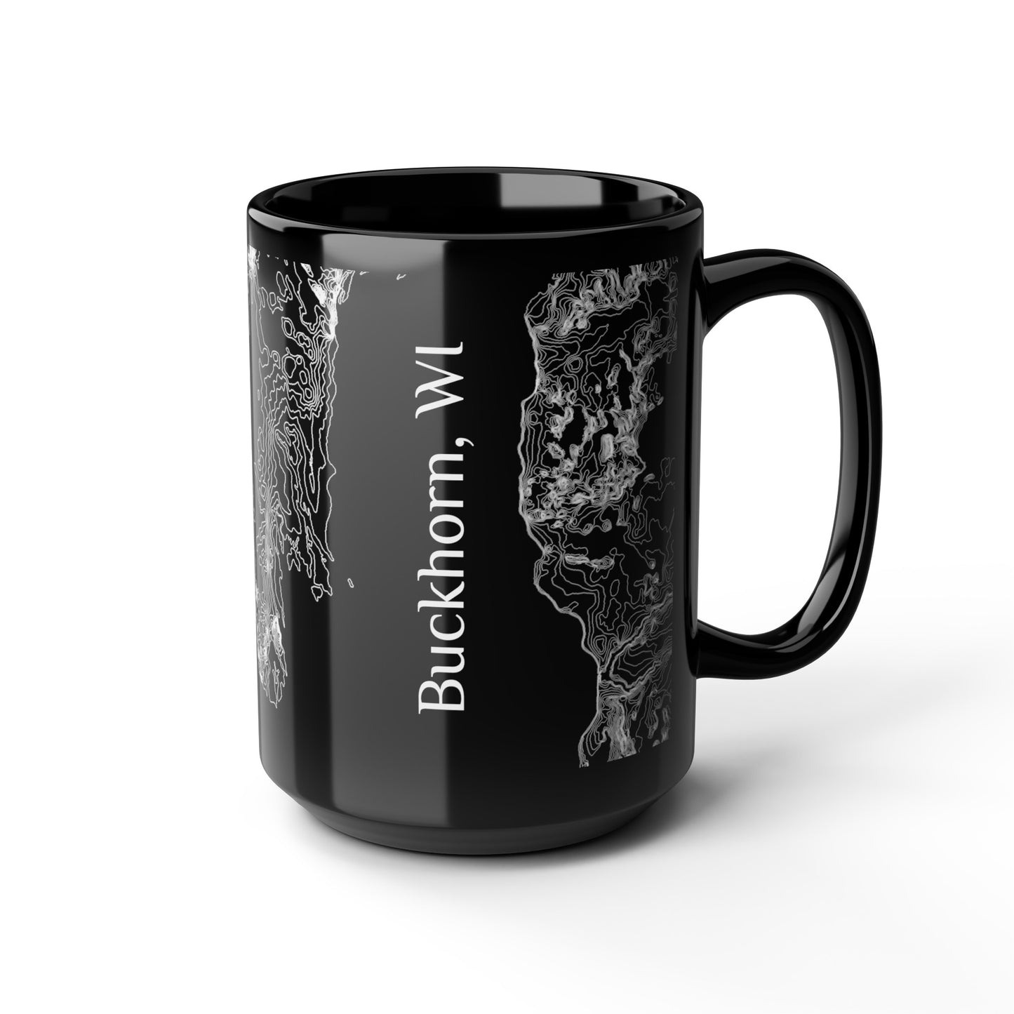 Buckhorn, WI Black Mug 15 oz.